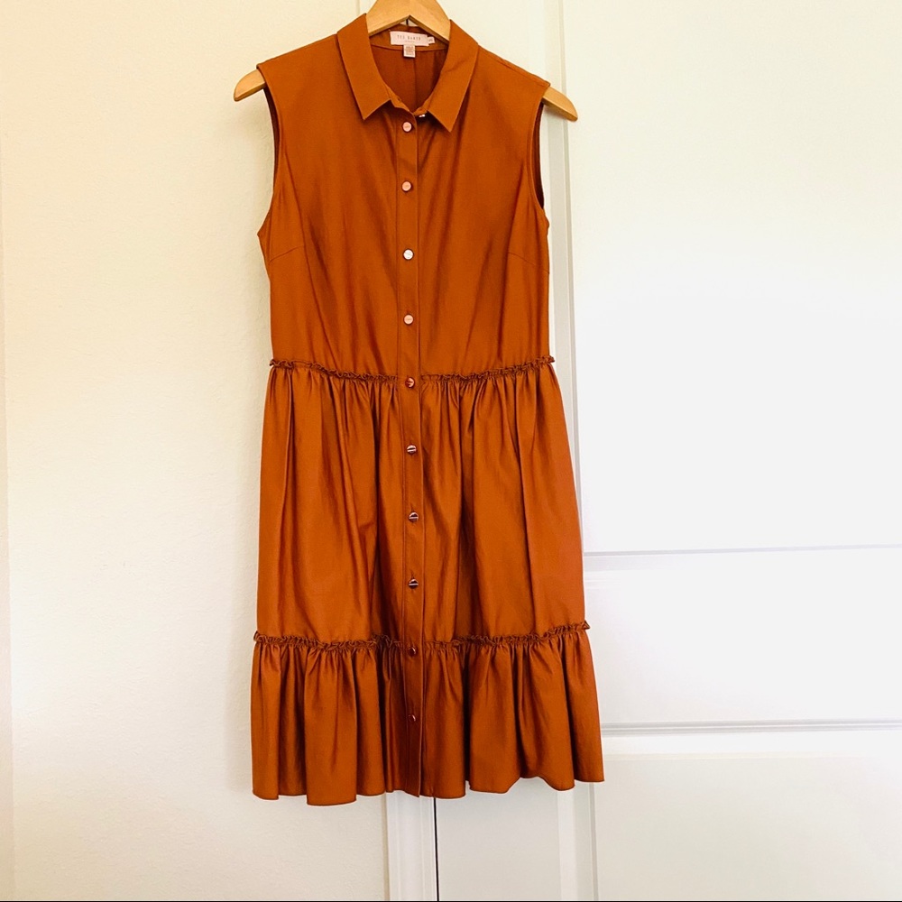 Ted baker London sleeveless collared dress